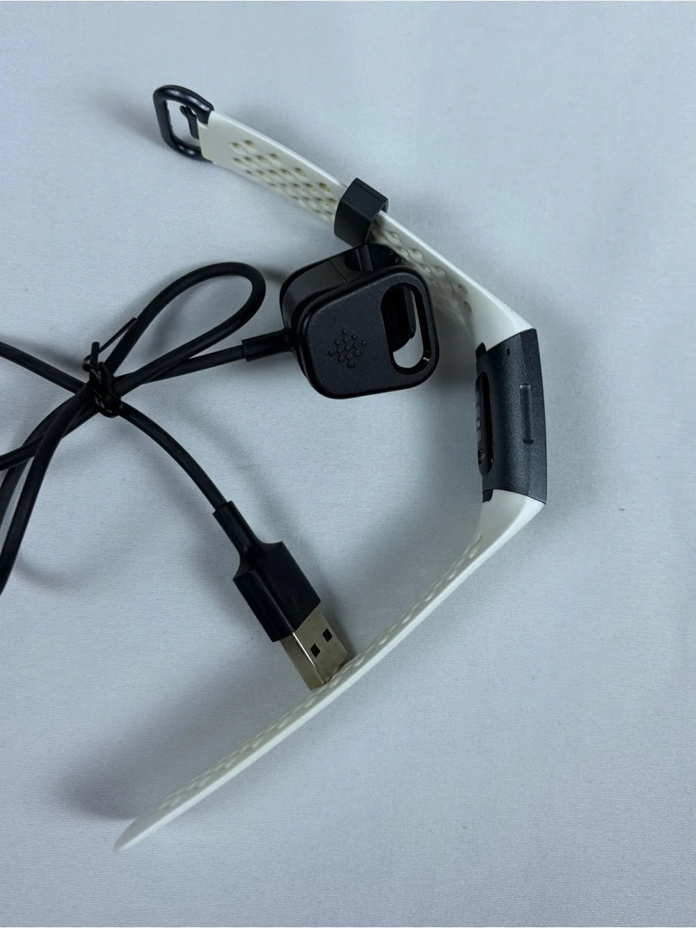 Fitbit Charge 3 Series with White Sport Band with USB Charger